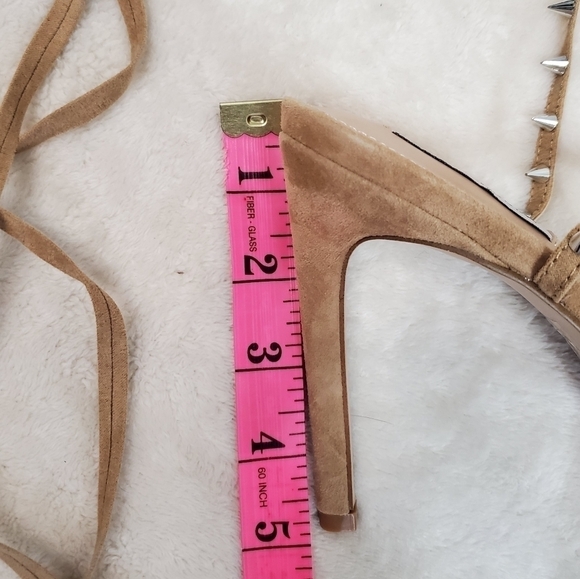 Steve Madden "Uplift" Nude Gladiator Spiked Square Toe High Heel Size 10 BNIB - Picture 8 of 9